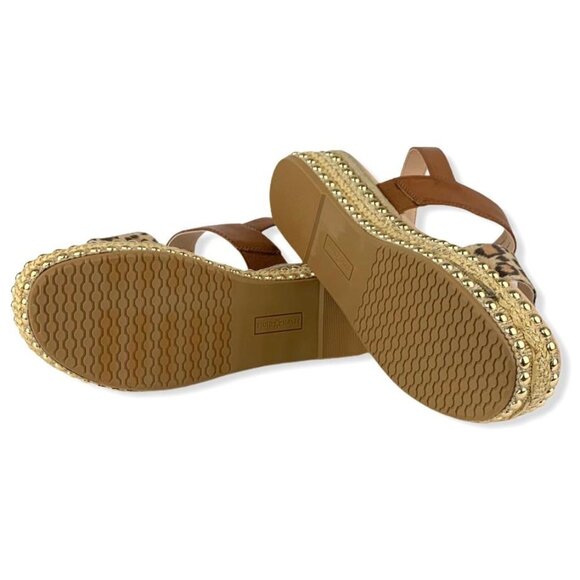 Seven Dials BERENICE Women's Espadrilles Flatform Sandals Tan/Leopard Size 9.5 - Picture 6 of 11